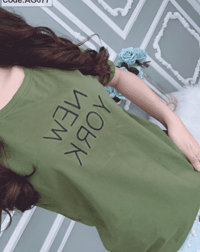Tìm nơi sỉ áo thun nữ form rộng thêu chữ new york