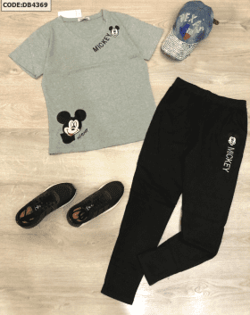Xưởng sỉ đồ bộ tay ngắn quần dài thêu chữ Mickey