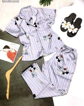 Set bộ pijama tay ngắn quần dài họa tiết Mickey