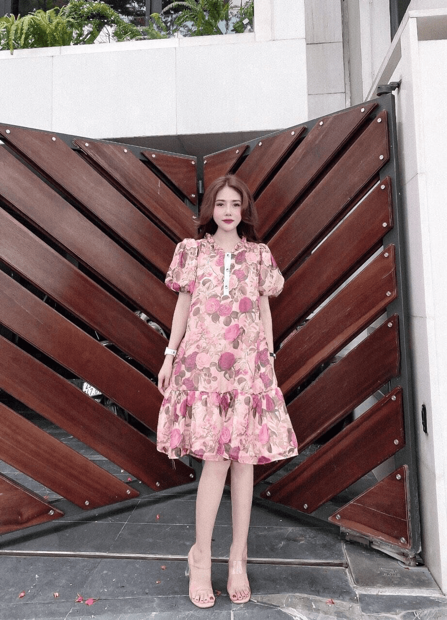 Váy hoa nhí 2 dây dáng suông phong cách vintage Hàn Quốc, Đầm hai dây suông  hoa nhí - Váy Fashion