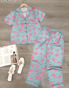 Set bộ pijama quần dài tay ngắn