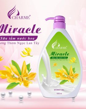 Sữa Tắm Nước Hoa Charme Miracle 1000ml Cho Nữ Hương Ngọc Lan Tây