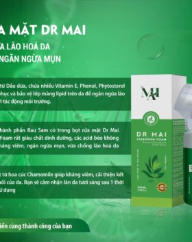 Combo sữa rữa mặt DR Mai và Toner rau Dr Mai dành cho da mụn chính hãng - 8938530786052