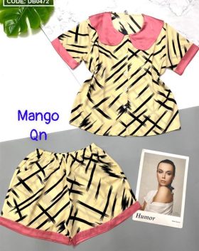 Đồ bộ nữ quần đùi vải mango - DB0472