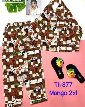 Đồ bộ pijama tay dài quần dài mango - DB0666