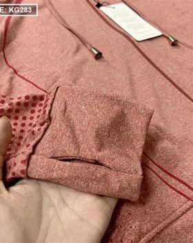 Áo khoác nữ có nón nhiều size màu hồng cam - KG283