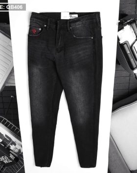 Quần Jeans Nam Dài Slim Fit Cao Cấp Phối Logo Túi Nhỏ (Có Size 36) - QB406