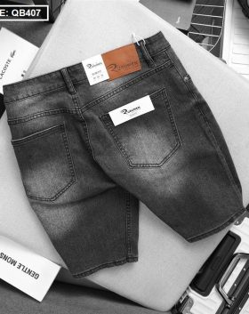 Quần Short Jeans Nam Rurumen Cao Cấp Hàng VNXK Phối Logo (có size 36) - QB407