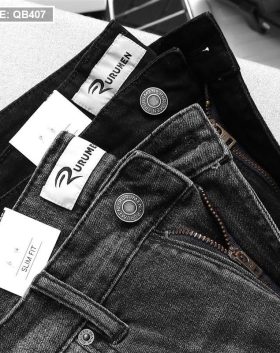 Quần Short Jeans Nam Rurumen Cao Cấp Hàng VNXK Phối Logo (có size 36) - QB407