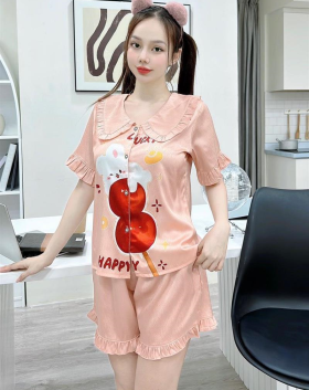 Đồ bộ nữ pijama quần ngắn in hình thỏ - DBO452