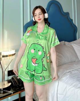 Đồ bộ pijama nữ quần đùi in 3d - DBO845