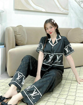 Đồ bộ quần dài pijama dể thương tay ngắn in nhiều họa tiết - DBO1335