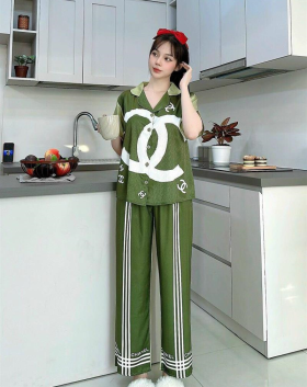 Đồ bộ dài pijama tay ngắn họa tiết siêu cute - DBO1396