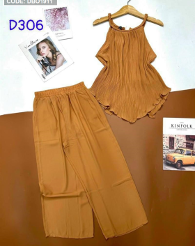 Đồ bộ quần dài áo yếm màu trơn - DBO1911