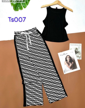 Đồ bộ quần dài họa tiết áo sát nách - DBO1918