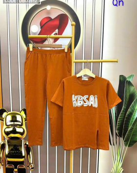 Đồ bộ quần dài áo tay ngắn in chữ kbsai - DBO2512
