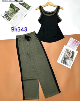 Đồ bộ quần dài áo dây màu trơn - DBO2660