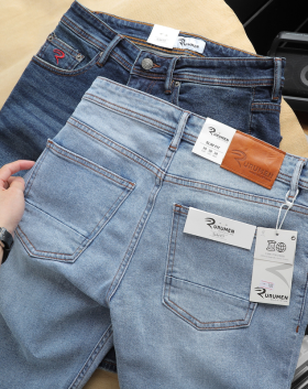 Quần Short Jeans Nam Rurumen Màu Xanh Cao Cấp Hàng VNXK - QB419
