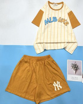 Đồ bộ quần đùi áo tay ngắn in chữ MLB LIKE - DBO4684